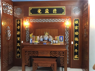 Làm vách ngăn cnc phòng thờ đẹp- chuẩn phong thuỷ tại Thái Bình